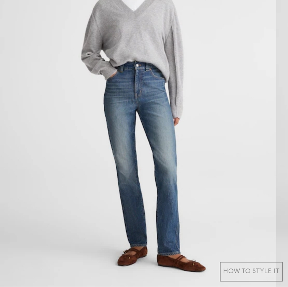 Madewell The Perfect Vintage Medium Wash Raw Hem Jean Size 28